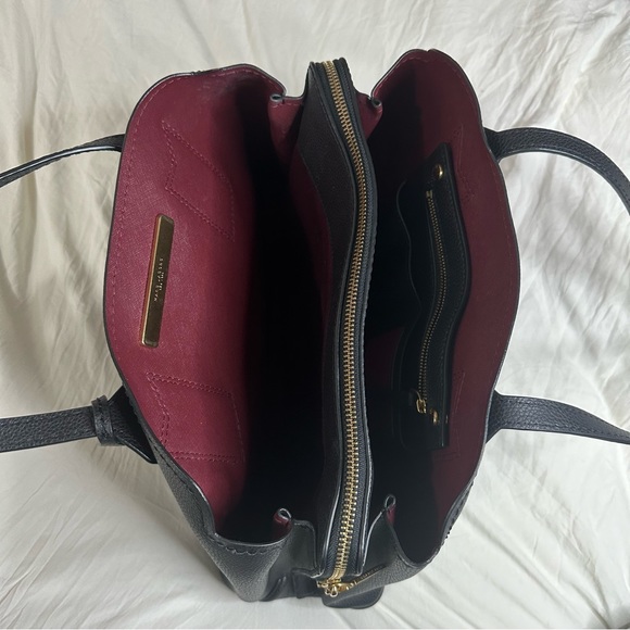 Marc Jacobs Black Tote with Burgundy Interior